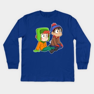 South Park Besties - Kyle and Stan Kids Long Sleeve T-Shirt